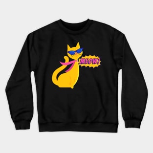 Pop Art Cat Crewneck Sweatshirt